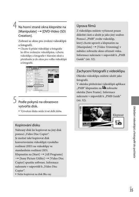 Sony HDR-TG5VE - HDR-TG5VE Consignes d&rsquo;utilisation Tch&egrave;que