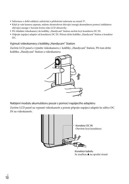 Sony HDR-TG5VE - HDR-TG5VE Consignes d&rsquo;utilisation Tch&egrave;que