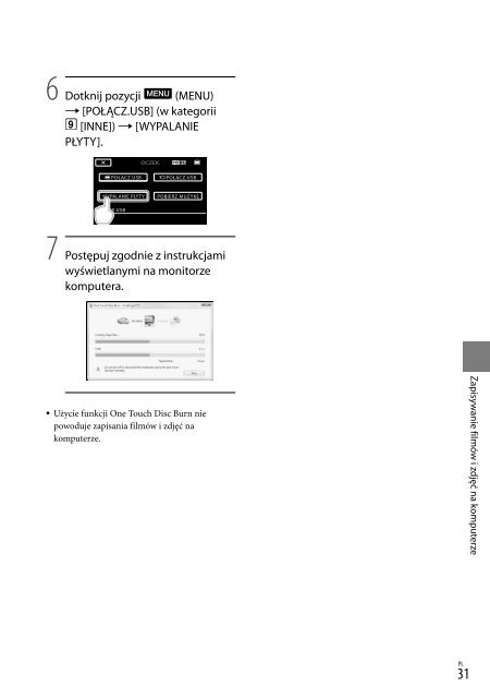 Sony HDR-TG5VE - HDR-TG5VE Consignes d&rsquo;utilisation Polonais