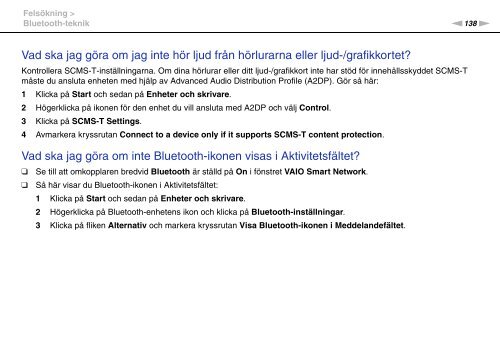 Sony VPCCW2S1E - VPCCW2S1E Mode d'emploi Su&eacute;dois