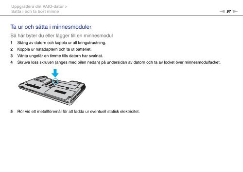 Sony VPCCW2S1E - VPCCW2S1E Mode d'emploi Su&eacute;dois