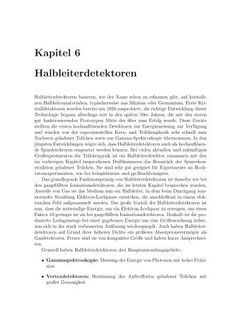 Kapitel 6 Halbleiterdetektoren - HERA-B - Desy