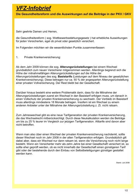 Vfz Infobrief