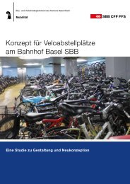 Konzept für Veloabstellplätze am Bahnhof Basel SBB