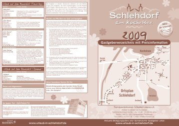 Ortsplan Schlehdorf - Urlaub in Schlehdorf am Kochelsee