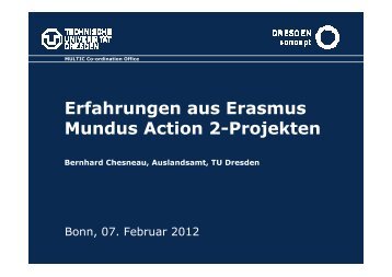 Erfahrungen aus Erasmus Mundus Action 2-Projekten - DAAD