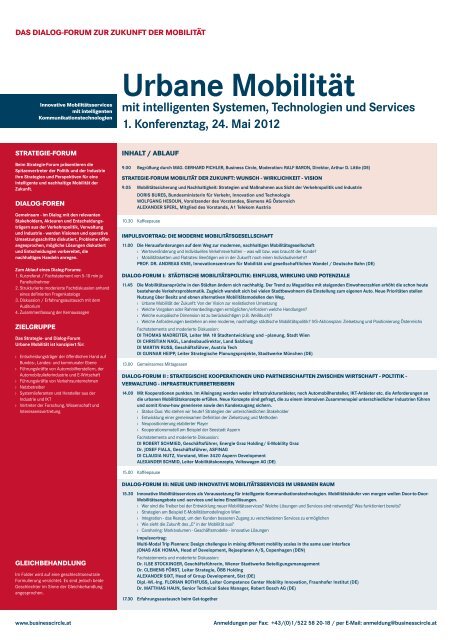 Urbane Mobilität 2012 - Business Circle