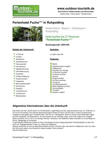 Ferienhotel Fuchs*** in Ruhpolding - Outdoor-Touristik