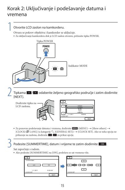 Sony DCR-SX65E - DCR-SX65E Consignes d&rsquo;utilisation Croate