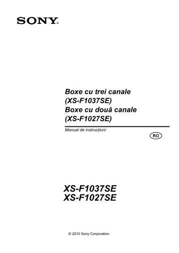 Sony XS-F1027 - XS-F1027 Istruzioni per l'uso Rumeno