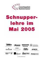 Schnupper- lehre im Mai 2005 - Gewerbegebiet Rammersweier