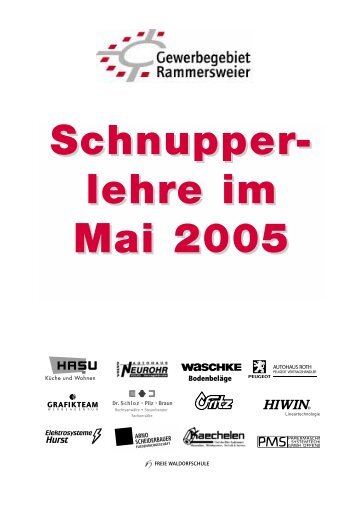 Schnupper- lehre im Mai 2005 - Gewerbegebiet Rammersweier