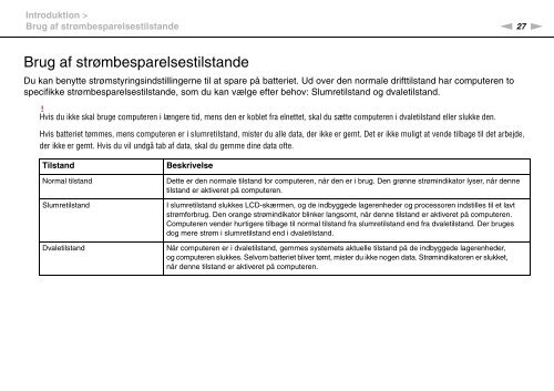 Sony VPCEB3B4E - VPCEB3B4E Mode d'emploi Danois