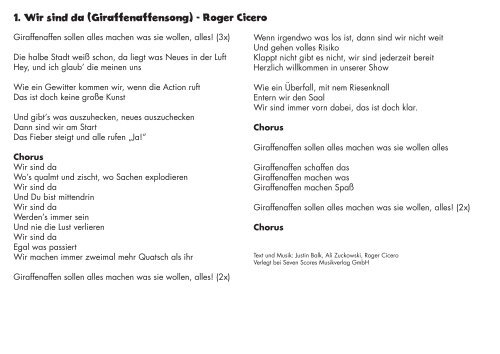 1 Wir Sind Da Giraffenaffensong Roger Cicero Sendusty