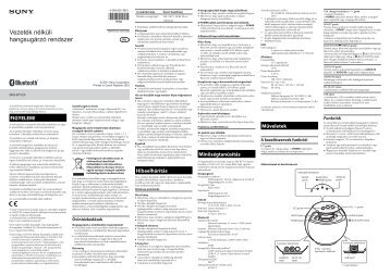 Sony SRS-BTV25 - SRS-BTV25 Guide de rÃ©fÃ©rence Hongrois