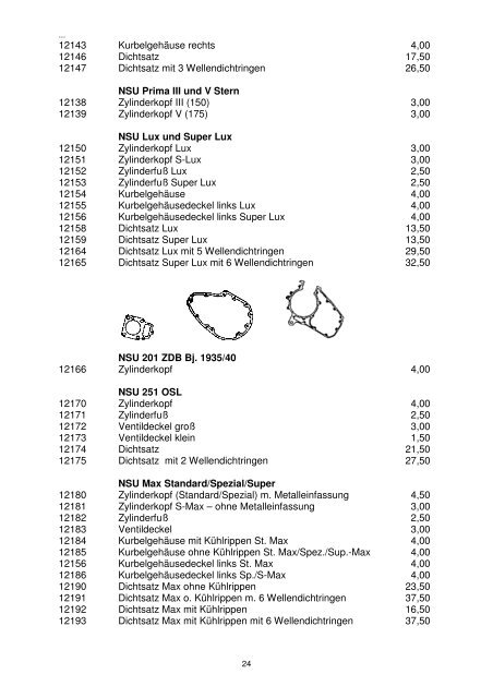 ... 1 INHALTSÜBERSICHT Angebotsliste für Motorräder - Heumann