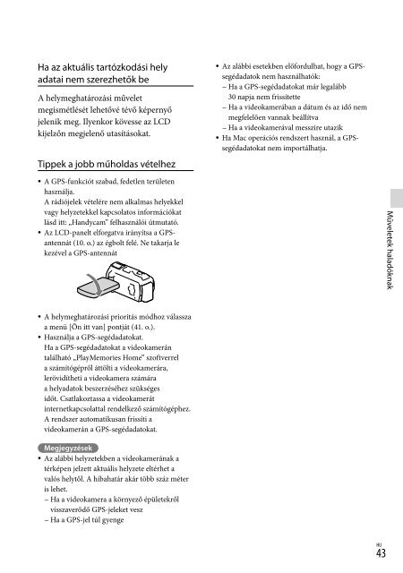 Sony HDR-PJ740VE - HDR-PJ740VE Consignes d&rsquo;utilisation Hongrois