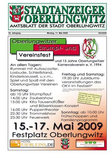 Stadtanzeiger Mai 2009 - in der Stadt Oberlungwitz