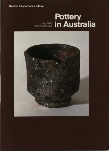 Pottery In Australia Vol 26 No 2 May 1987