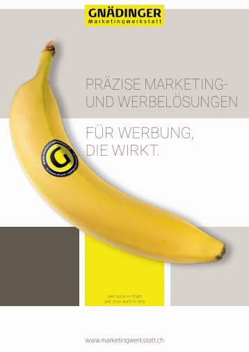 Imageflyer Gnädinger Marketingwerkstatt Cham und Sins