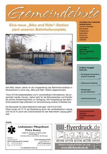 Eine neue „Bike and Ride“-Station ziert unseren Bahnhofsvorplatz