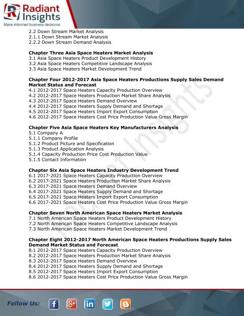 Space Heaters Market Research Findings, Market Growth Factors Analysis and Forecasts to 2021 by Radiant Insights,Inc