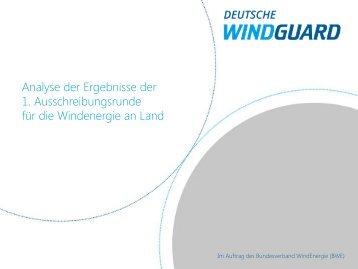 Kurzanalyse der ersten Windenergie Ausschreibungsrunde