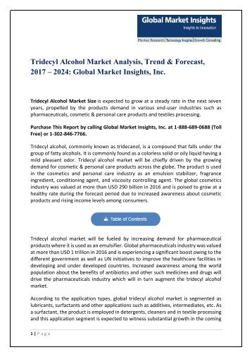 PDF for Tridecyl Alcohol Market