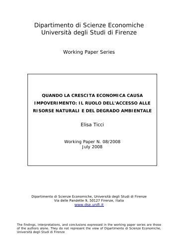 Quando la crescita economica causa impoverimento: il ruolo