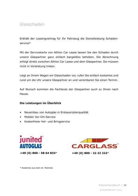 Einfach entspannen. Fahrerhandbuch. - Athlon Car Lease