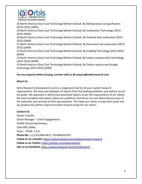 Clean Coal Technology-Global Market Outlook (2016-2022)