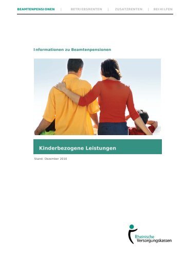 Kinderbezogene Leistungen - Rheinische Versorgungskassen
