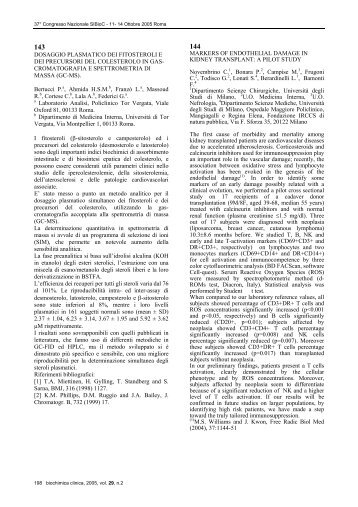 dei precursori del colesterolo in gas - SIBioC