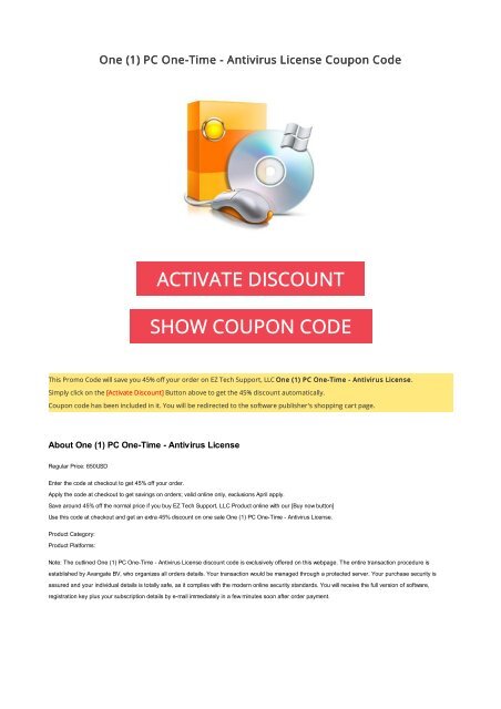 antivirus deals coupon code