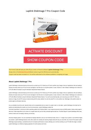 25% OFF Laplink DiskImage 7 Pro Coupon Code 2017 Discount OFFER