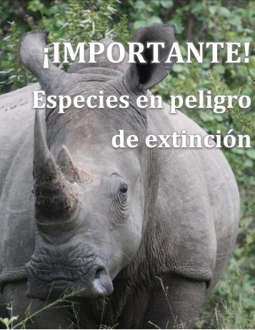 Henry Jesus Camino Muñoz - ¡IMPORTANTE! Especies en peligro de extinción