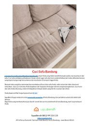 Cuci Sofa Bandung SapuBersih 0812 99 115 115