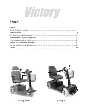 Victory and Victory XL - Pride Mobility Products