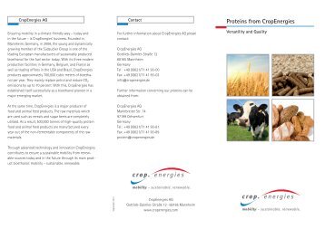 Proteins from CropEnergies