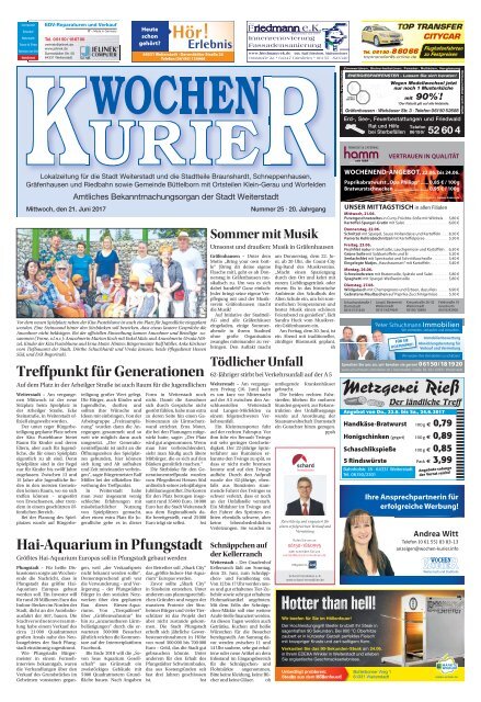 Wochen-Kurier 25/2017 - Lokalzeitung für Weiterstadt und Büttelborn