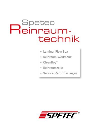 Prospekt Spetec Reinraumtechnik