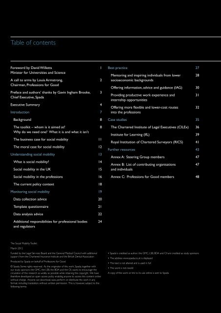 Social Mobility Toolkit for the Professions - Equality and Human ...