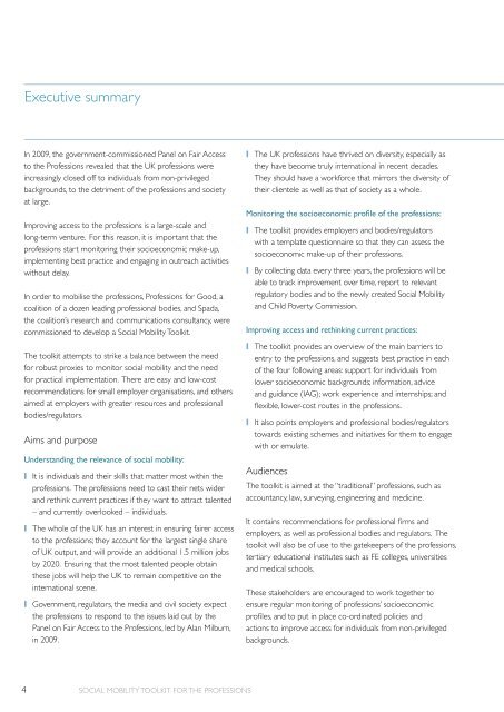 Social Mobility Toolkit for the Professions - Equality and Human ...