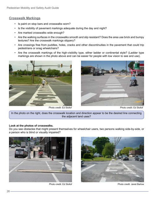 Pedestrian Mobility and Safety Audit Guide Pedestrian Mobility and ...