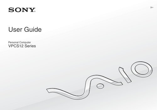 Sony VPCS12F7E - VPCS12F7E Mode d'emploi Anglais