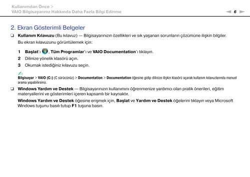 Sony VPCS12F7E - VPCS12F7E Mode d'emploi Turc