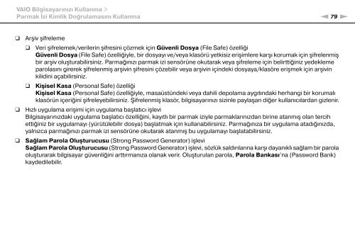 Sony VPCS12F7E - VPCS12F7E Mode d'emploi Turc