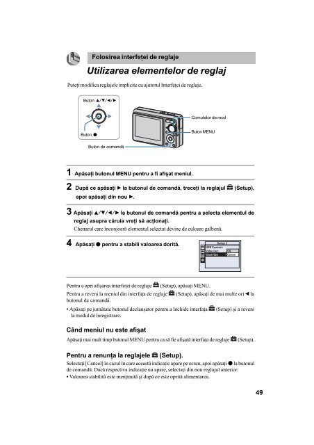 Sony DSC-S750 - DSC-S750 Mode d'emploi Roumain