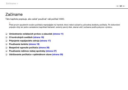 Sony VPCS13A7E - VPCS13A7E Mode d'emploi Slovaque