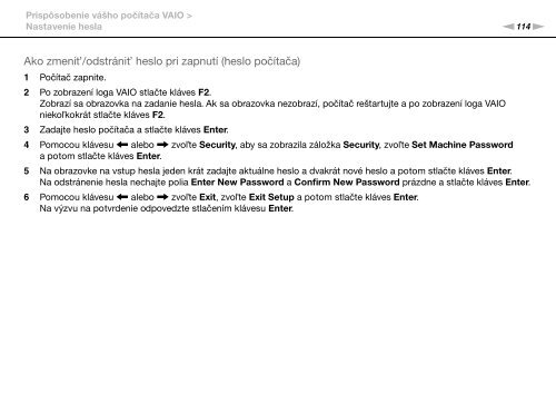 Sony VPCS13A7E - VPCS13A7E Mode d'emploi Slovaque